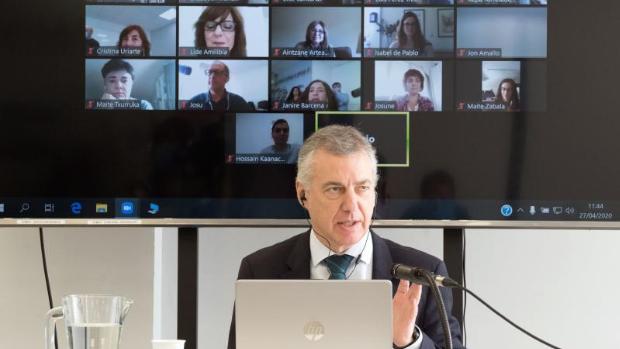 El lendakari Iñigo Urkullu, este lunes en Deusto