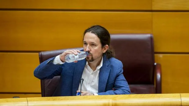 El vicepresidente segundo del Gobierno y ministro de Derechos Sociales y Agenda 2030, Pablo Iglesias, en la Comisión de Derechos Sociales de el Senado