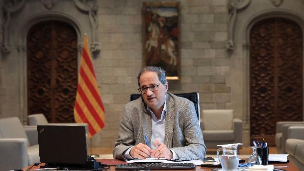 El presidente de la Generalitat, Quim Torra, en una comparecencia reciente
