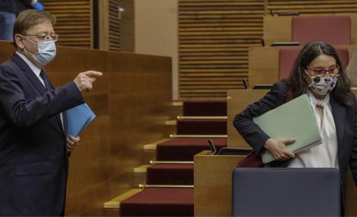 El presidente y la vicepresidenta del Consell, Ximo Puig y Mónica Oltra