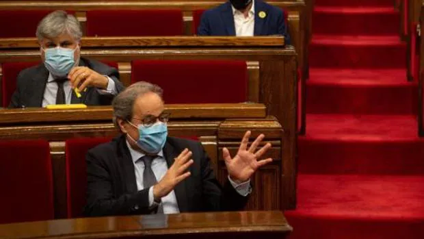 El presidente de la Generalitat en una imagen en el Parlament