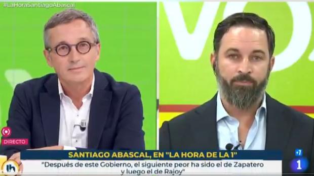 Momento del encontronazo en «La hora de La 1»