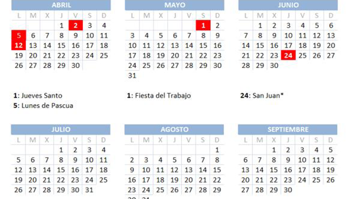 Calendario Laboral 21 En Valencia Dia 24 De Junio Y Festivos Y Puentes Para Todo El Verano