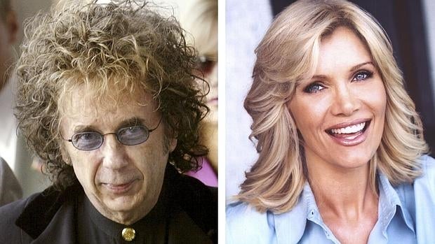 Phil Spector, en una imagen de 2005, y la actriz Lana Clarkson