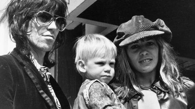 Pallenberg junto a Keith Richards y su hijo Marlon