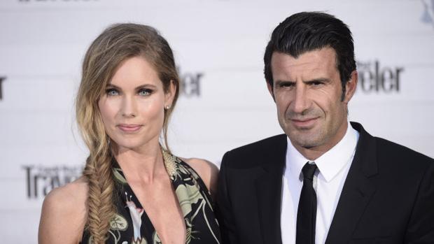 Luis Figo y su mujer, Helen Svedin