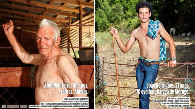Fotografías facilitadas por los creadores del calendario «Los más bellos pastores de la Sierra de Estrela»