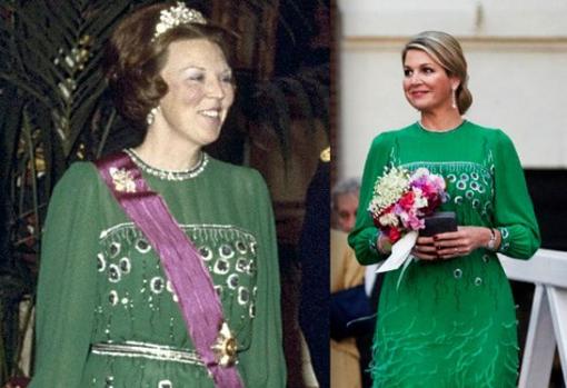 Máxima de Holanda llevó en 2014 un vestido que Beatriz de Holanda llevó en 1981