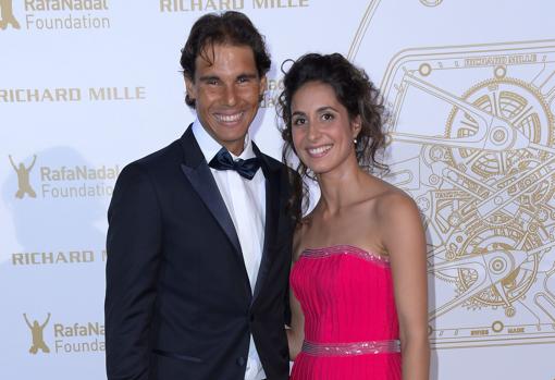 Rafa Nadl y Mery Perelló en un gala de la Fundación Rafa Nadal