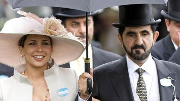 Haya de Jordania y el emir de Dubái