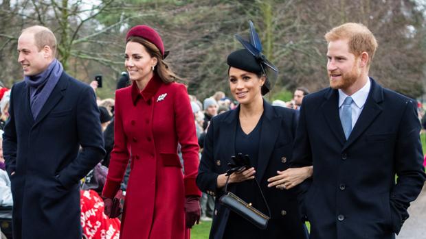 El Príncipe Guillermo, Catalina de Cambrigde, Meghan Markle y el Príncipe Harry