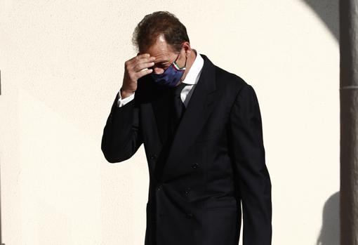Alessandro Lequio, a su llegada a la Iglesia de Nuestra Señora de La Moraleja