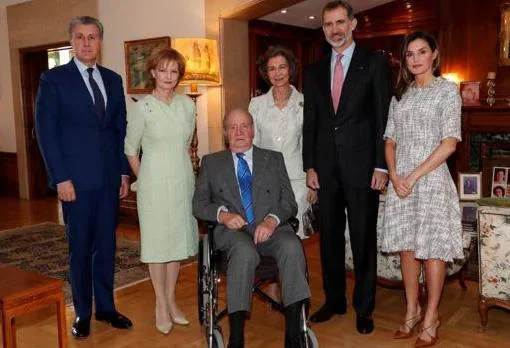 The Kings with Don Juan Carlos, Doña Sofía and their guests: Margarita and Radu from Romania