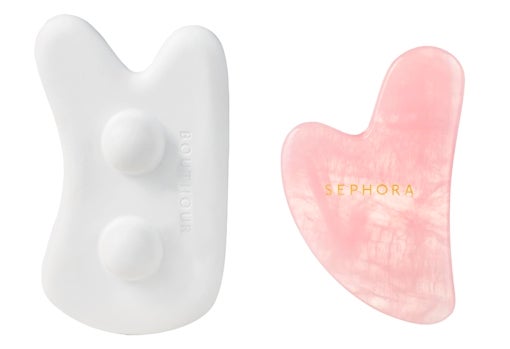 Bouti Gua Sha (€55, available at purenichelab.com) and Gua Sha Quartz Rose from Sephora Collection (€12.99).