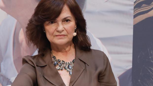 Carmen Calvo en el encuentro de este lunes