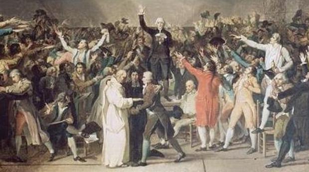 Cuadro «Juramento del Juego de Pelota», obra de Jacques-Louis David