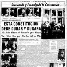 Página de «El Nacional» dando la bienvenida a la democracia en 1958