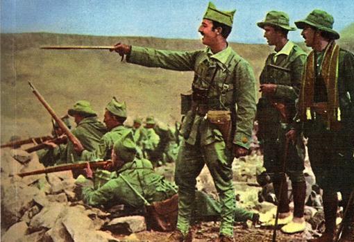 Franco, durante la batalla de El Biutz