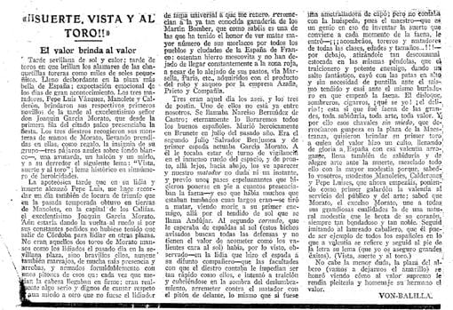 Article on the combat of Garcia Morato
