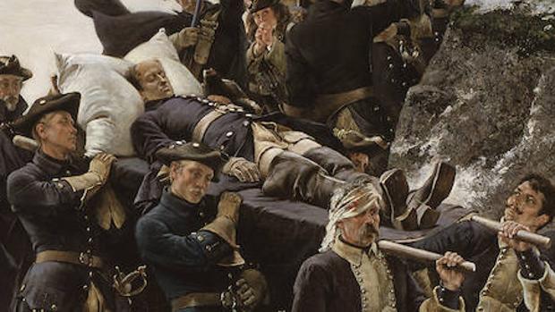 Detalle del cuadro de Gustaf_Cederström, con el Rey Carlos XII de Suecia, durante su huida de la batalla de Poltava en 1709