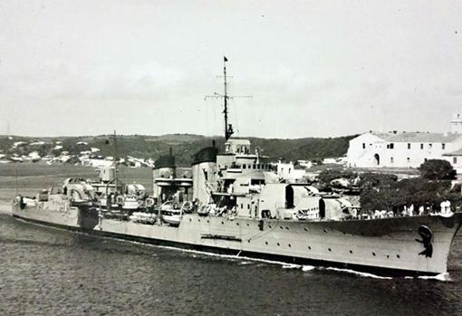 Crucero Méndez Núñez, uno de los que participaron en el curioso asalto