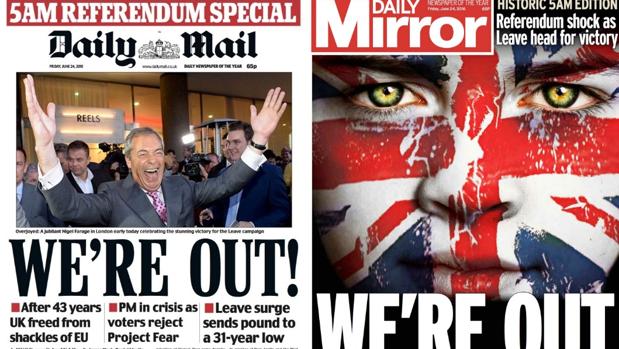 Portadas de la prensa británica