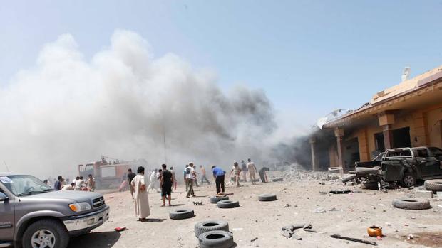 Un barrio de Sirte después de la explosión de un coche bomba en agosto