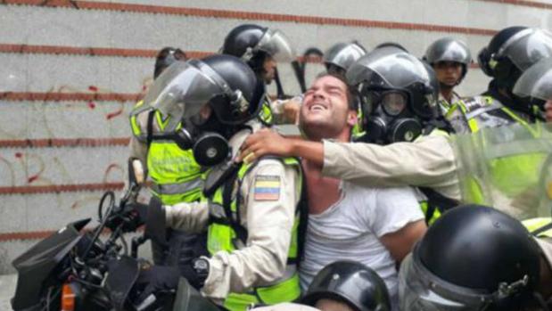 Sergio Contreras, en el momento de ser detenido