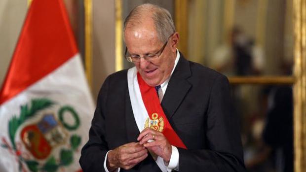 Pedro Pablo Kuczynsni, presidente de Perú, en un acto oficial