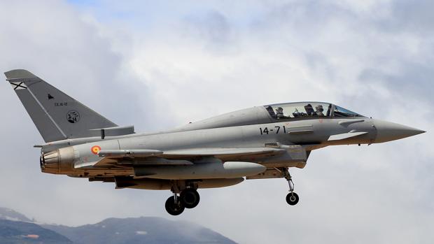 Un avión de combate Eurofighter