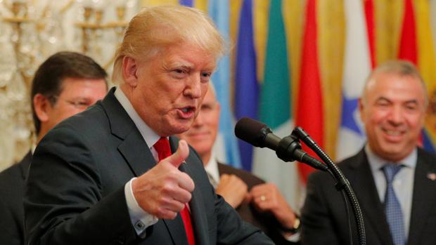 Donald Trump da un discurso en la celabración de la Herencia Hispana en EE.UU.