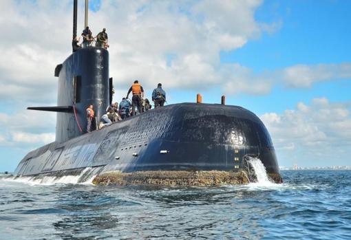 Fotografía facilitada por la Armada Argentina del ARA San Juan, desaparecido con 44 tripulantes a bordo