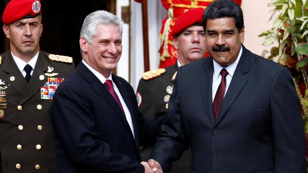 El presidente de Venezuela, Nicolás Maduro y el presidente de Cuba, Miguel Díaz-Canel
