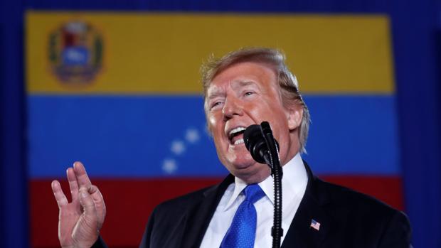 Donald Trump durante un mitin en Miami esta semana