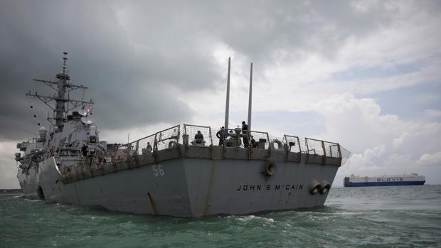 El destructor USS John S. McCain, en una imagen de 2017