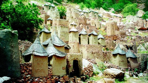Imagen de archivo de un poblado «dogon»