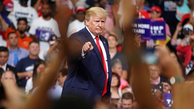 Donald Trump, este martes durante el lanzamiento de su campaña para 2020 en Orlando (Florida)