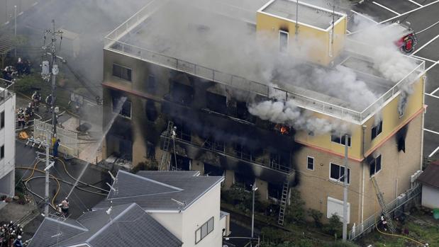 El estudio de animación Kyoto Animation, tras el incendio