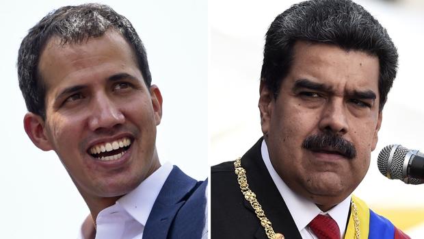 Juan Guaidó y Nicolás Maduro