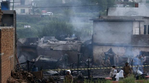 Zona residencial en la que ha caído la avioneta