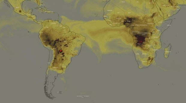 Hay más incendios activos en África central que en la Amazonia