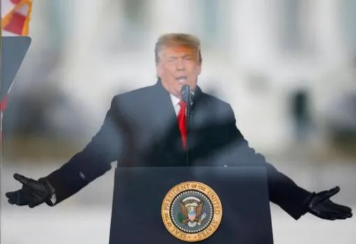 El presidente de EE.UU., Donald Trump, durante el discurso del 6 de enero