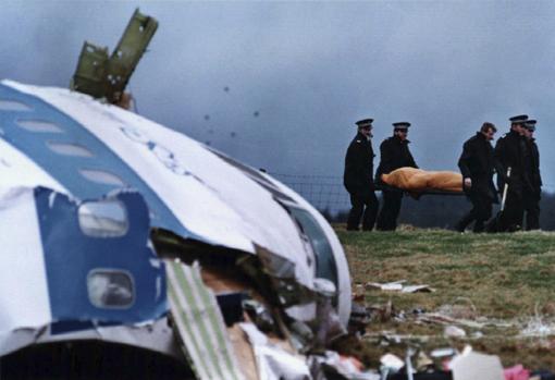 Remains of the Boeing 737 at Lockerbie