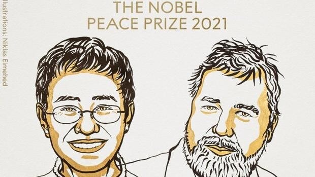 Maria Ressa y Dmitry Muratov, Nobel de la Paz por su lucha en defensa de la libertad de expresión
