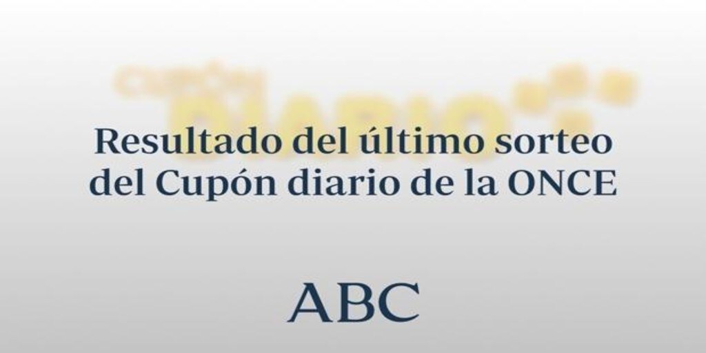 Comprobar resultados del sorteo del cupón diario de la ONCE de hoy miercoles, 16 de diciembre de 2020