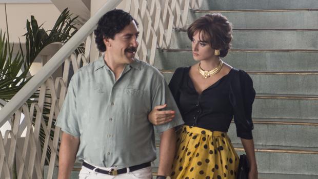 Javier Bardem y Penélope Cruz como Pablo Escobar y Virginia Vallejo