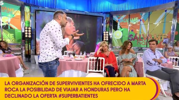 Momento de la pelea en Sálvame