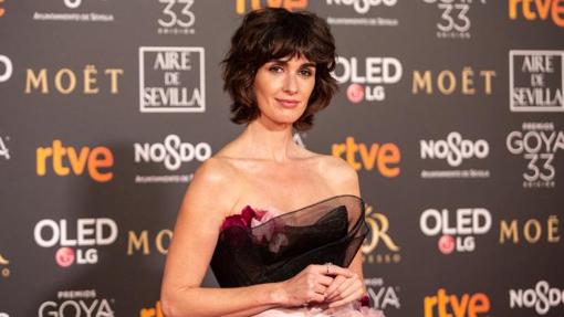Paz Vega en la alfombra roja de los Goya 2019