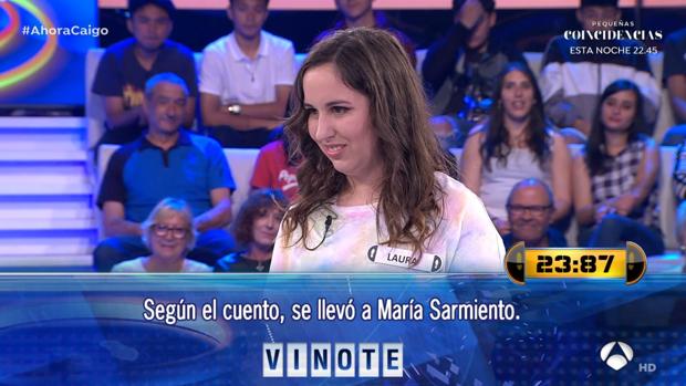 Laura, este miércoles en «¡Ahora caigo!»