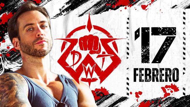 Jordi Wild junto al logo de Dogfight Wild Tournament